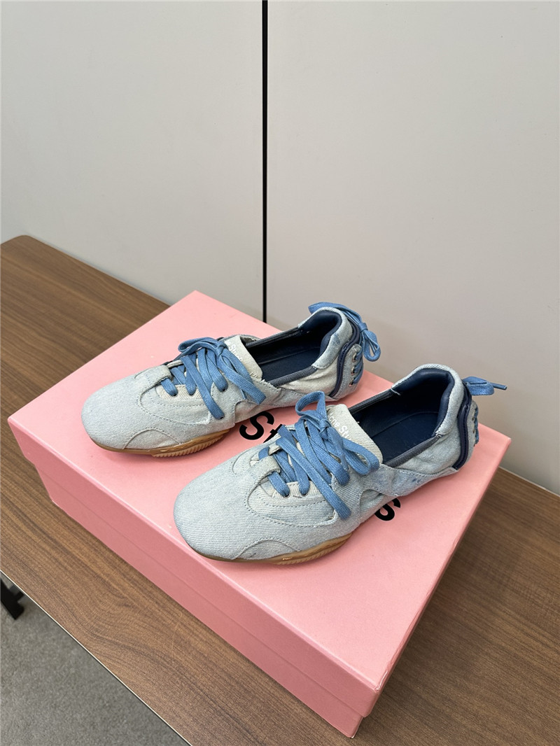 Acne Studios Lace-up Denim Canvas Sneakers