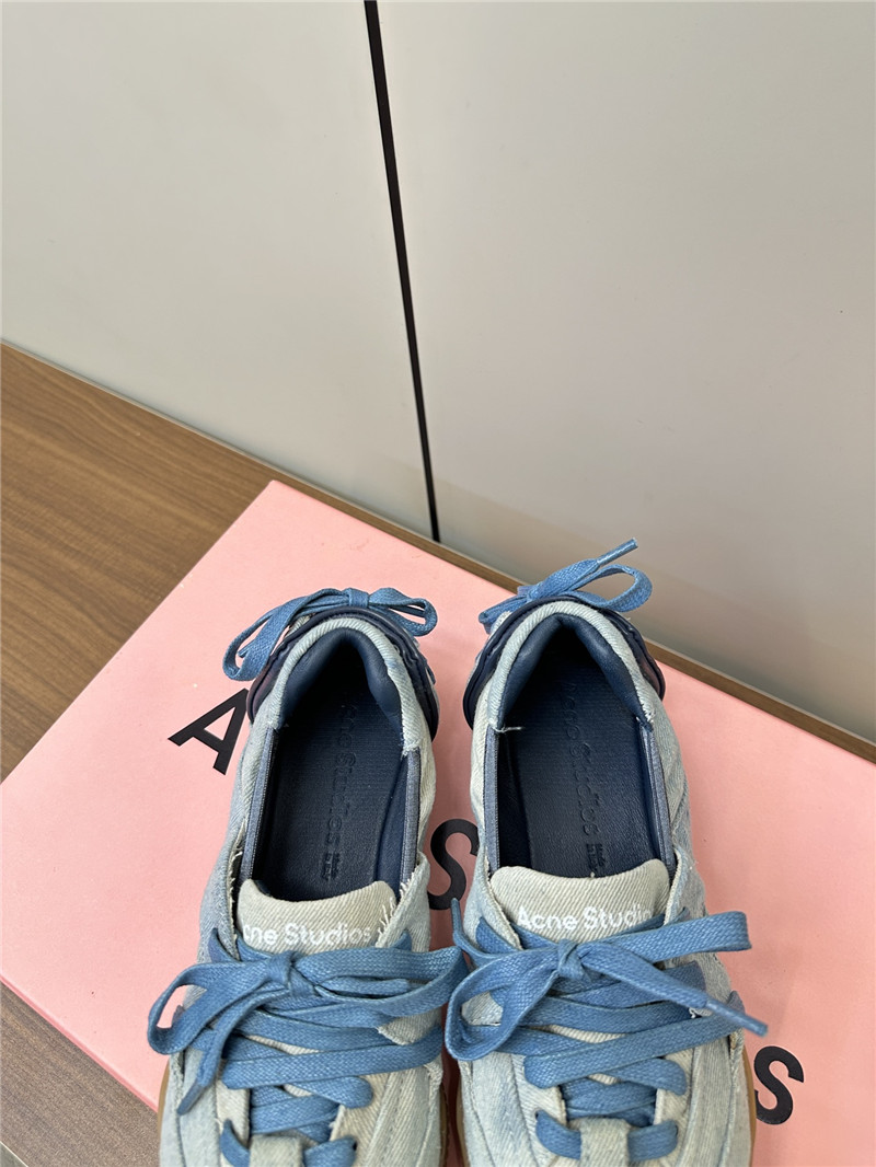 Acne Studios Lace-up Denim Canvas Sneakers