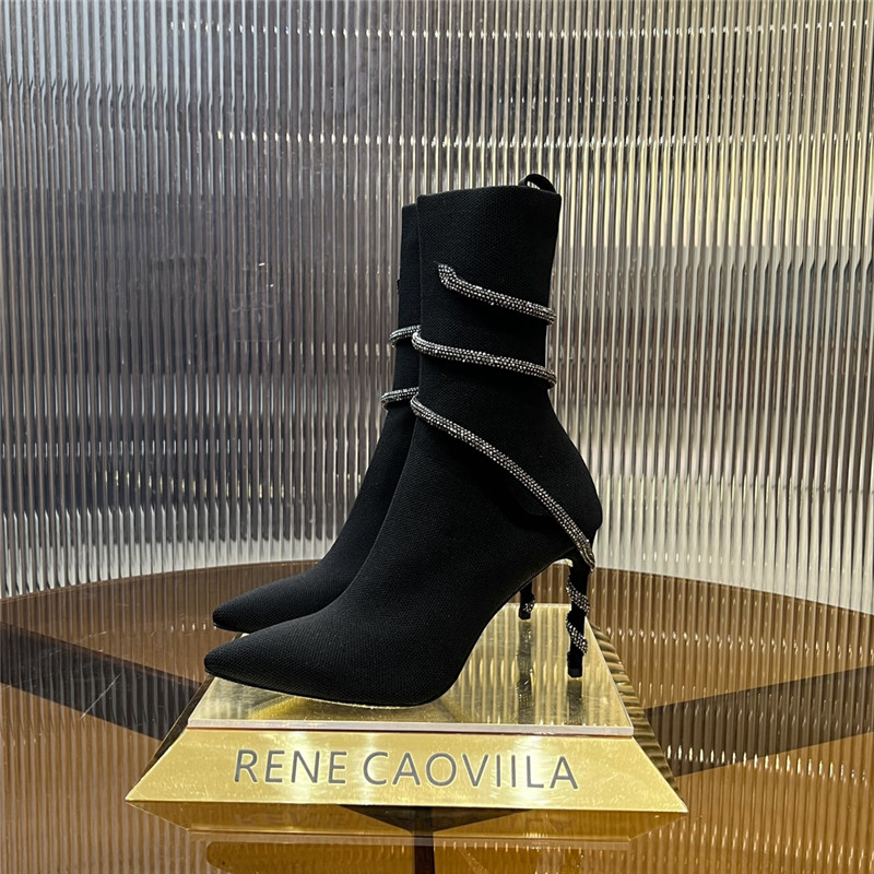 Rene Caovilla Black Margot Boots