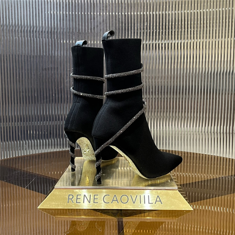 Rene Caovilla Black Margot Boots