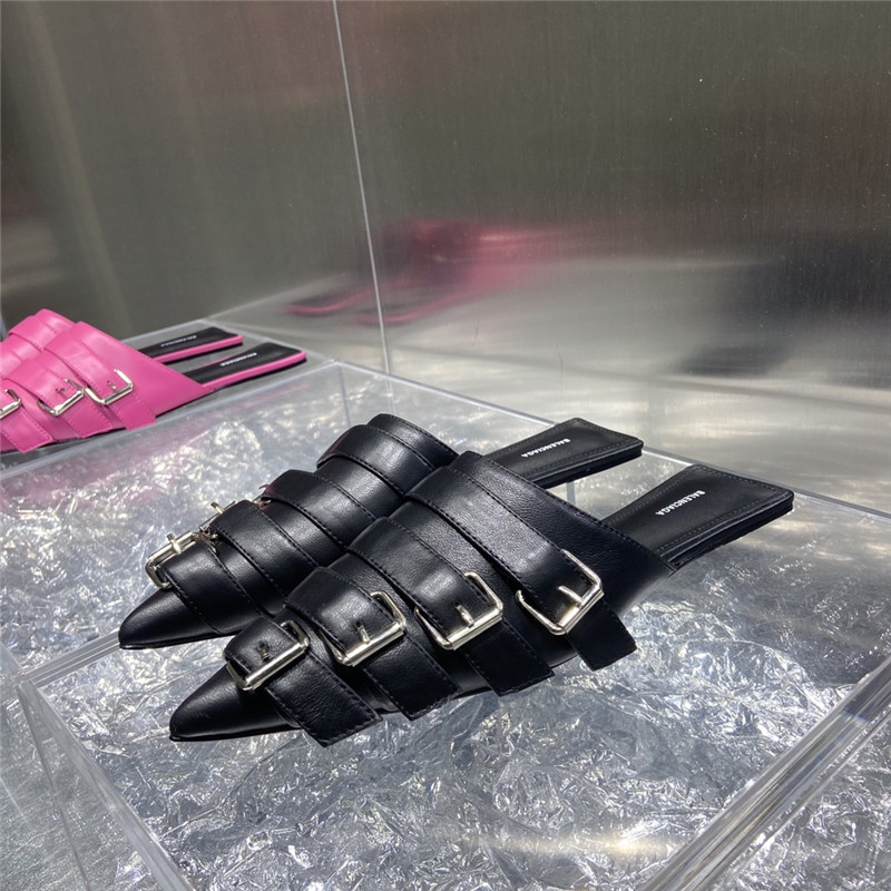 Ba1en*iaga black belt pointed toe mules