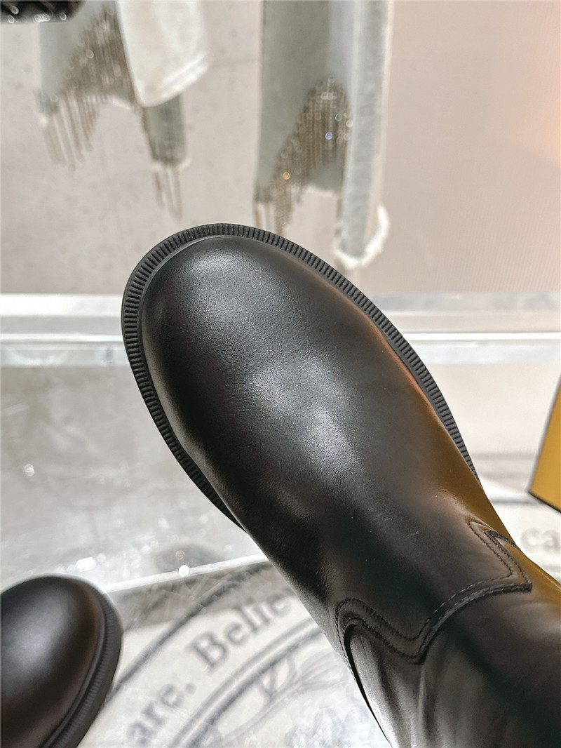 F**di filo black high knee boots