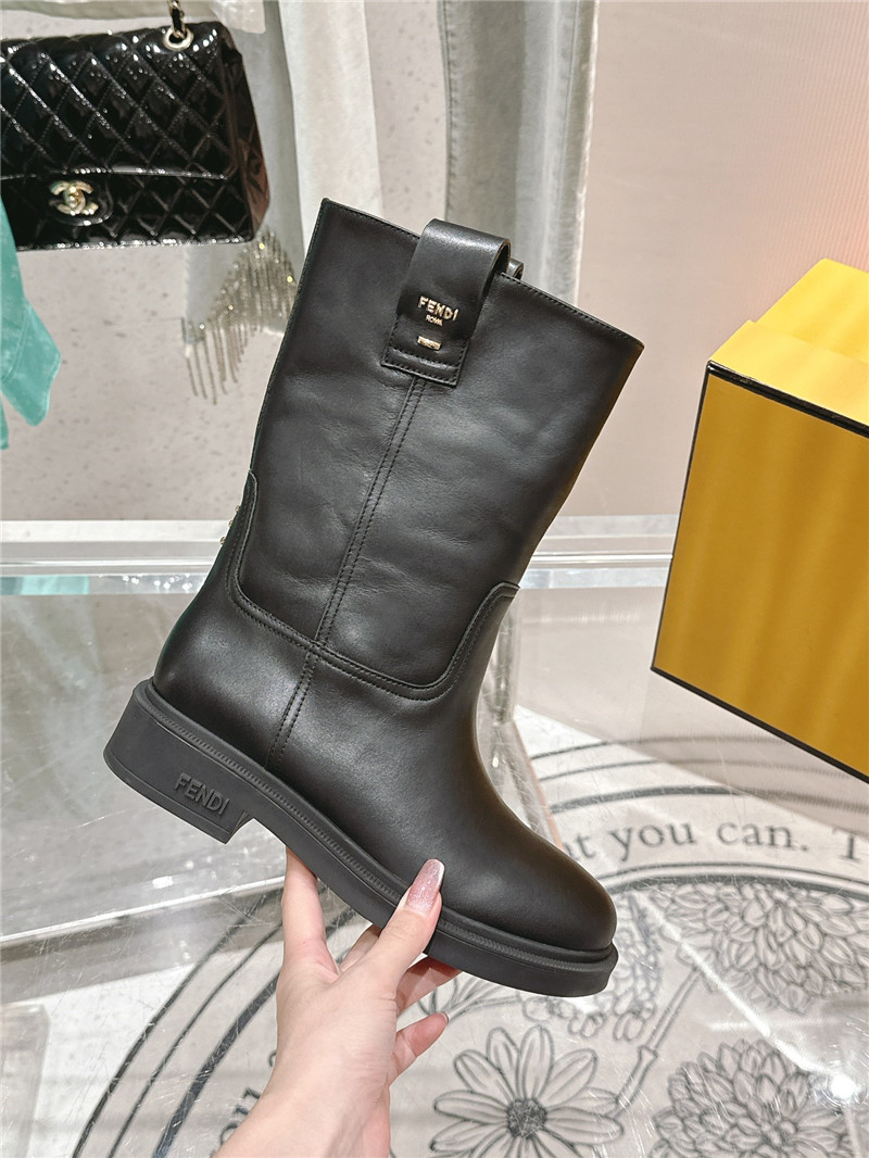 F**di filo black ankle boots