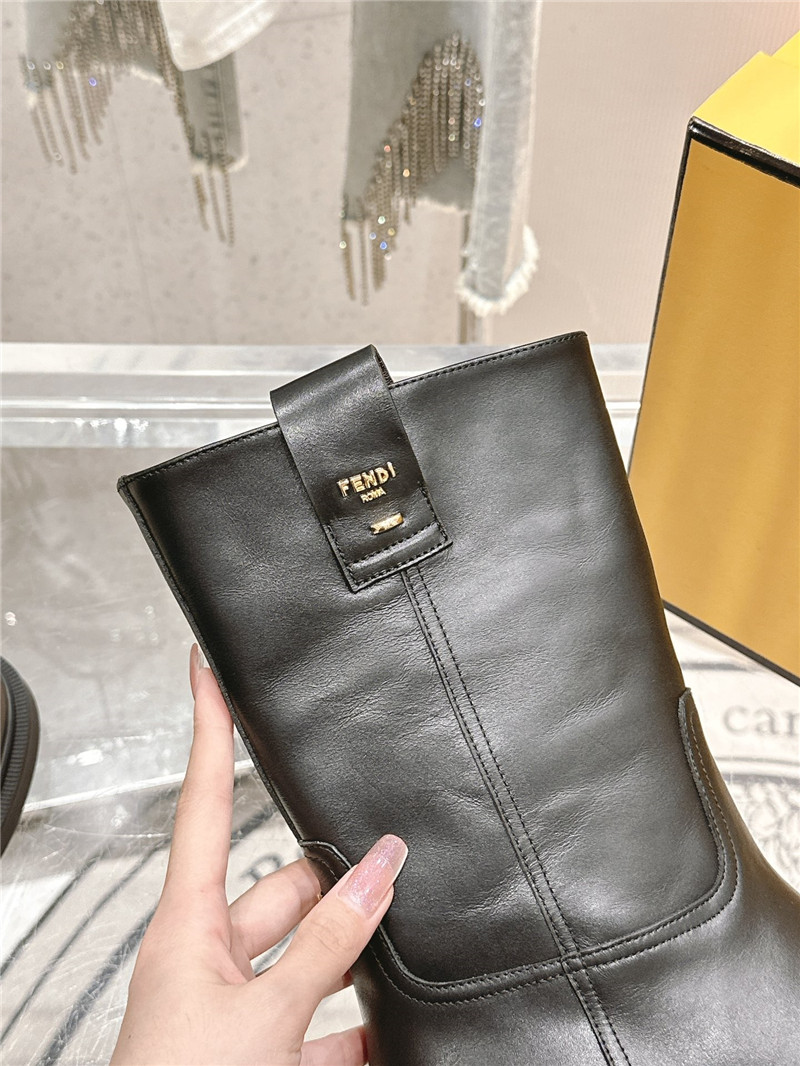 F**di filo black ankle boots