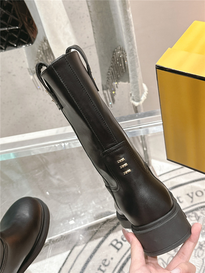 F**di filo black ankle boots