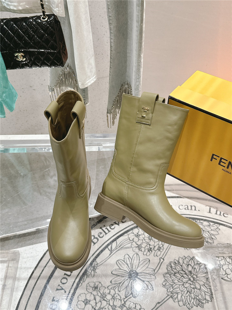 F**di filo green ankle boots