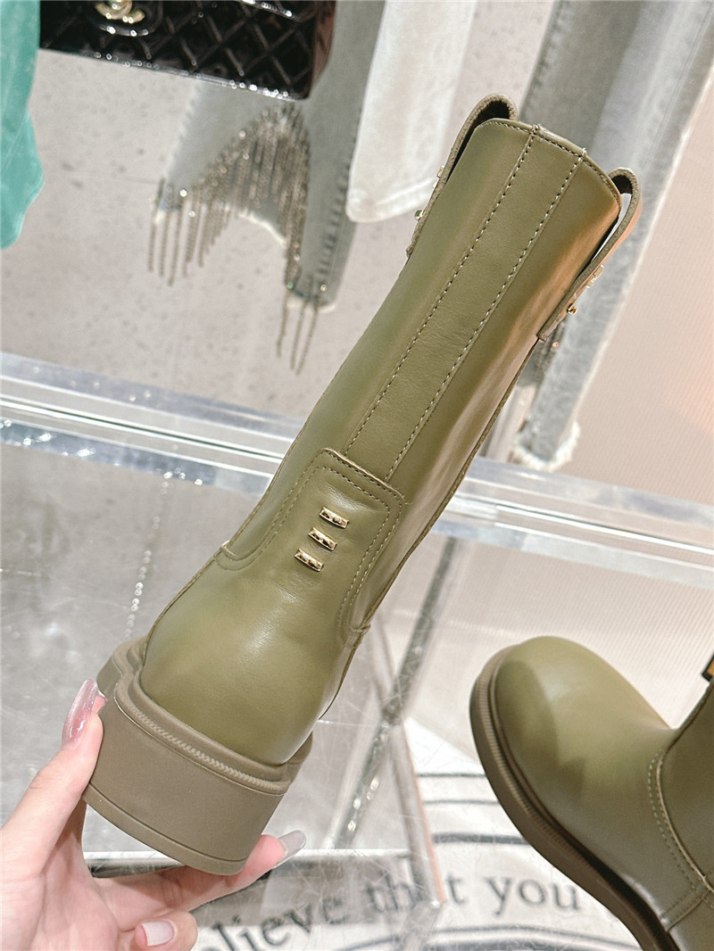 F**di filo green ankle boots