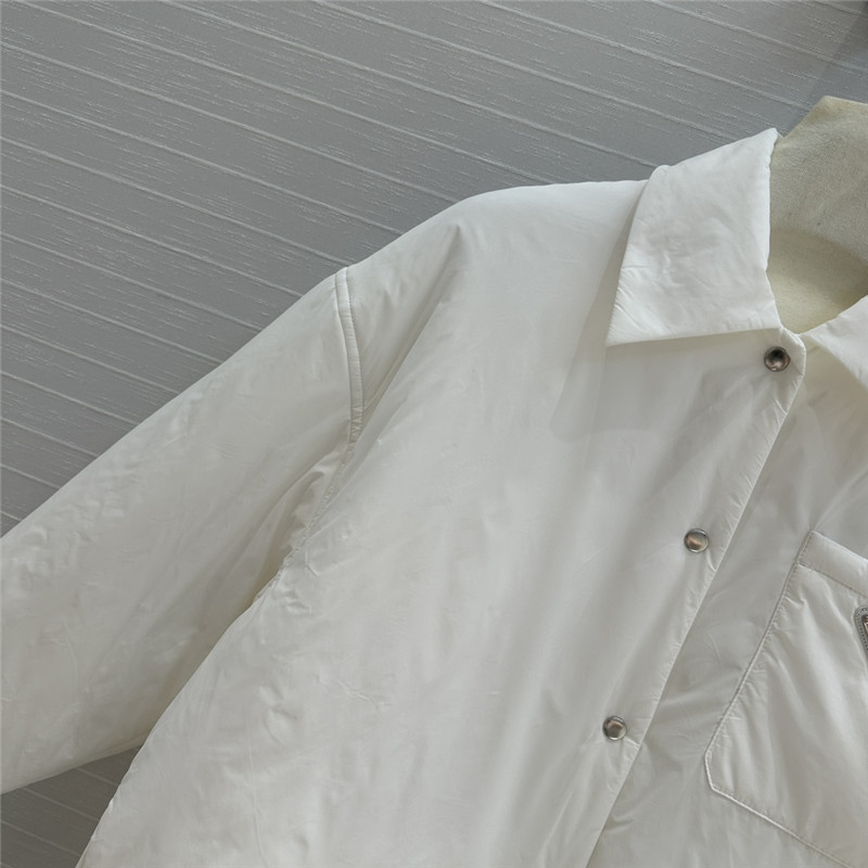 Pra*a shirt-style thin cotton coat