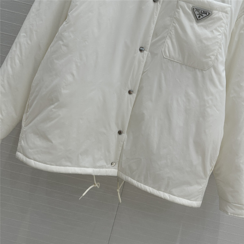 Pra*a shirt-style thin cotton coat