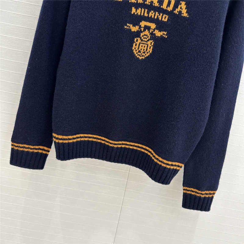 Pra*a wool and cashmere sweater in navy