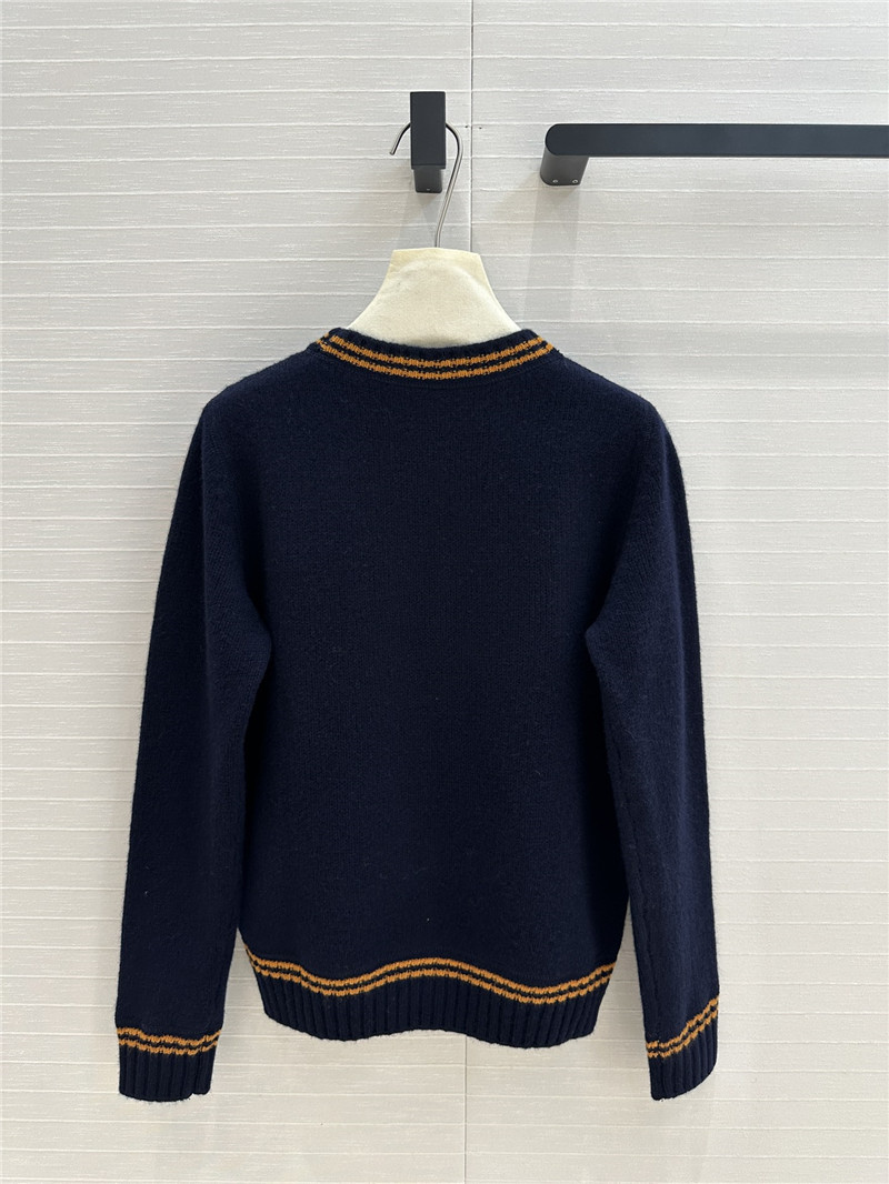 Pra*a wool and cashmere sweater in navy