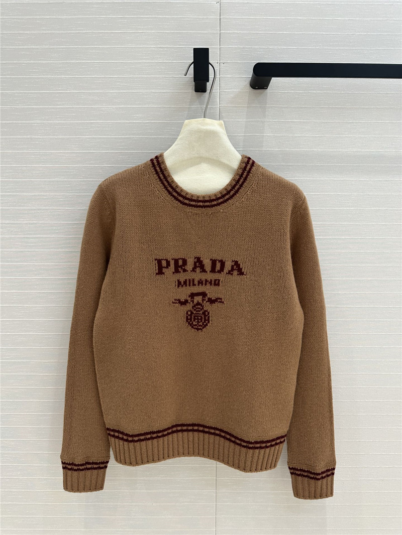 Pra*a wool and cashmere sweater in brown