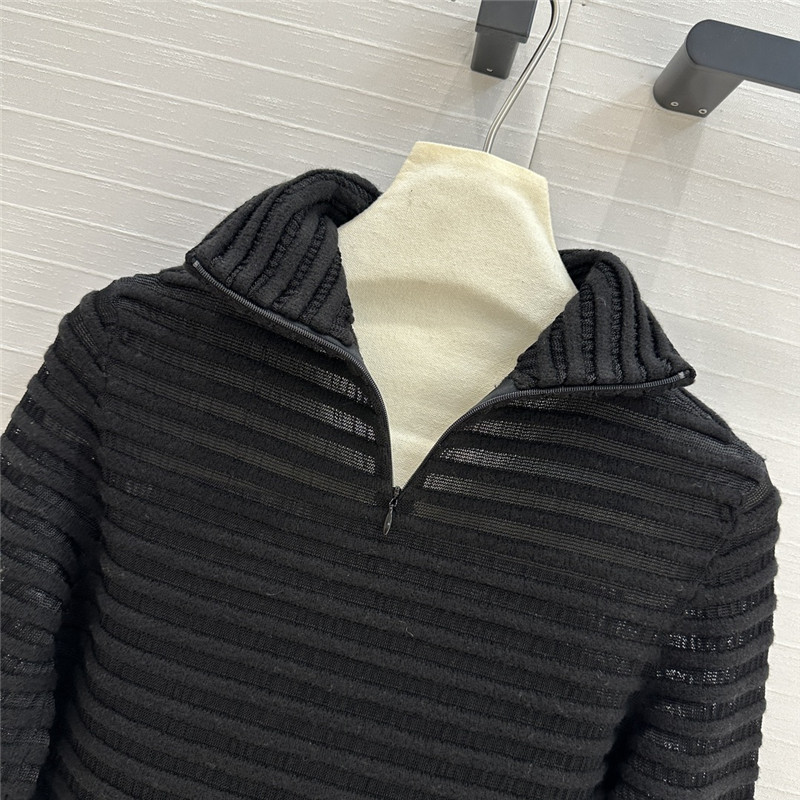 Va1e*ntin0 mock-neck rib knit gown in black