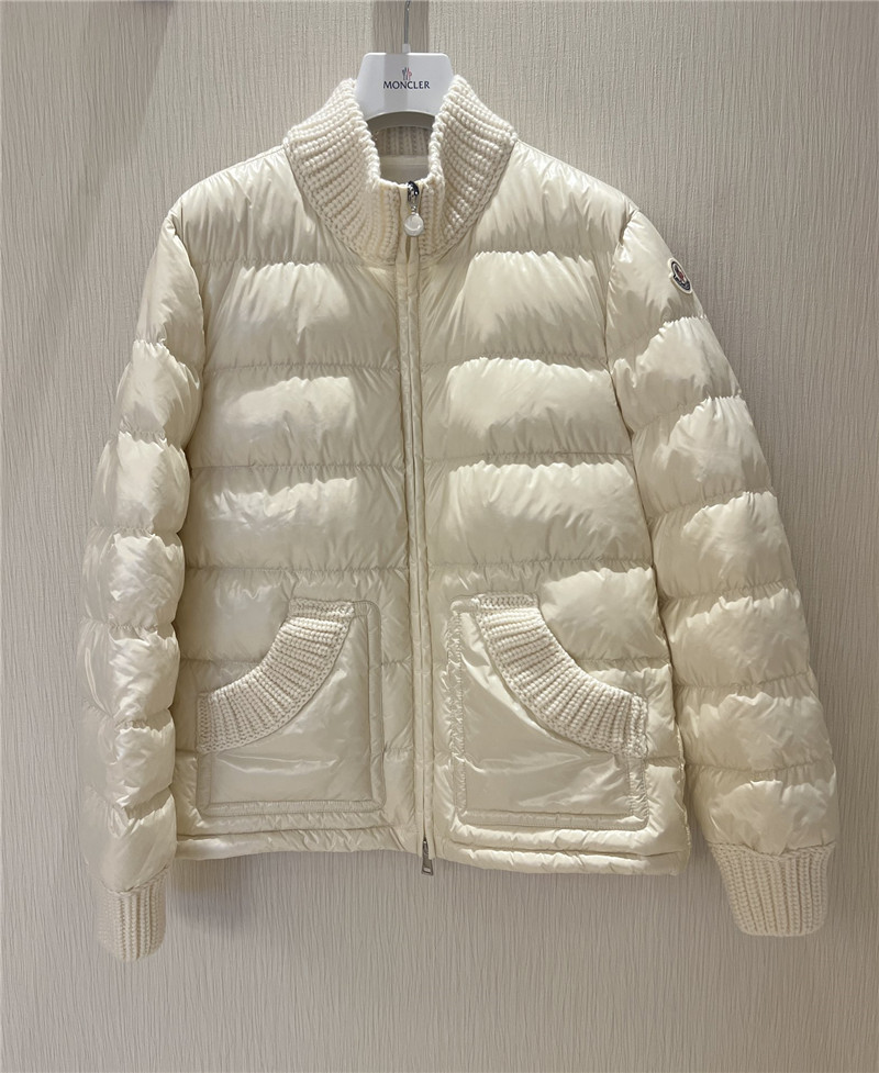 Moncler cream white down jacket