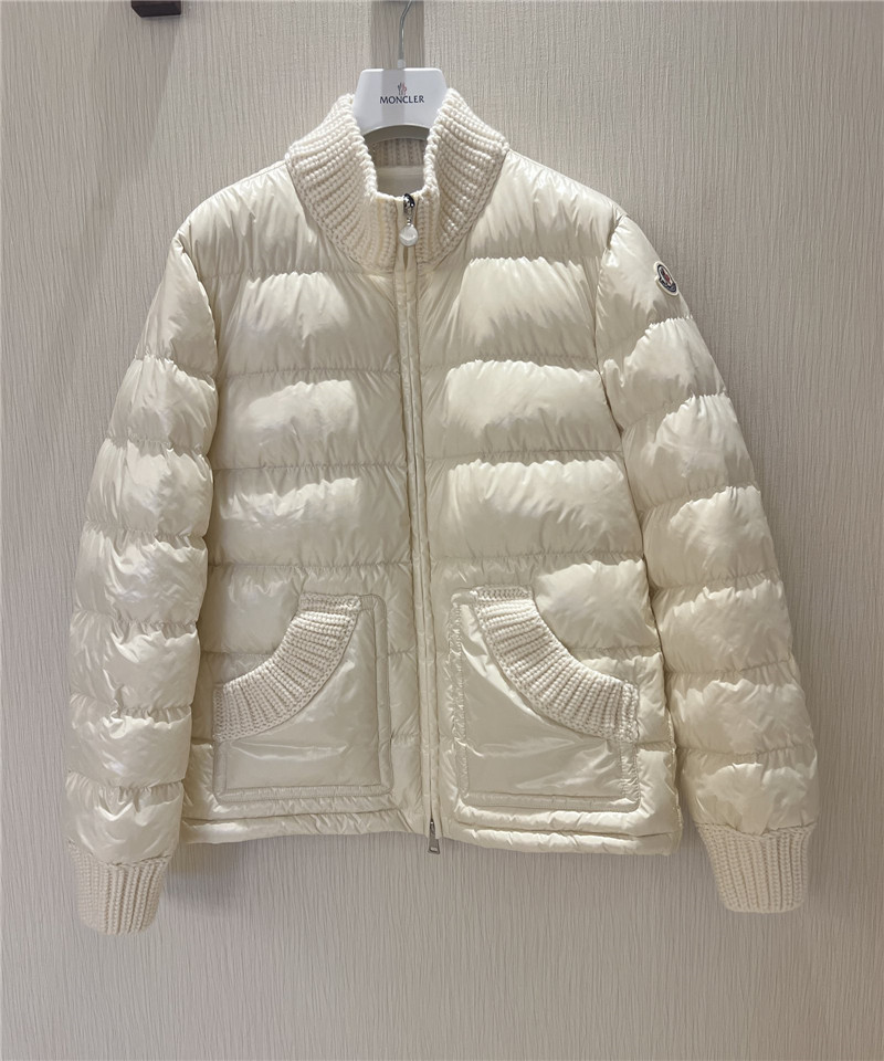 Moncler cream white down jacket