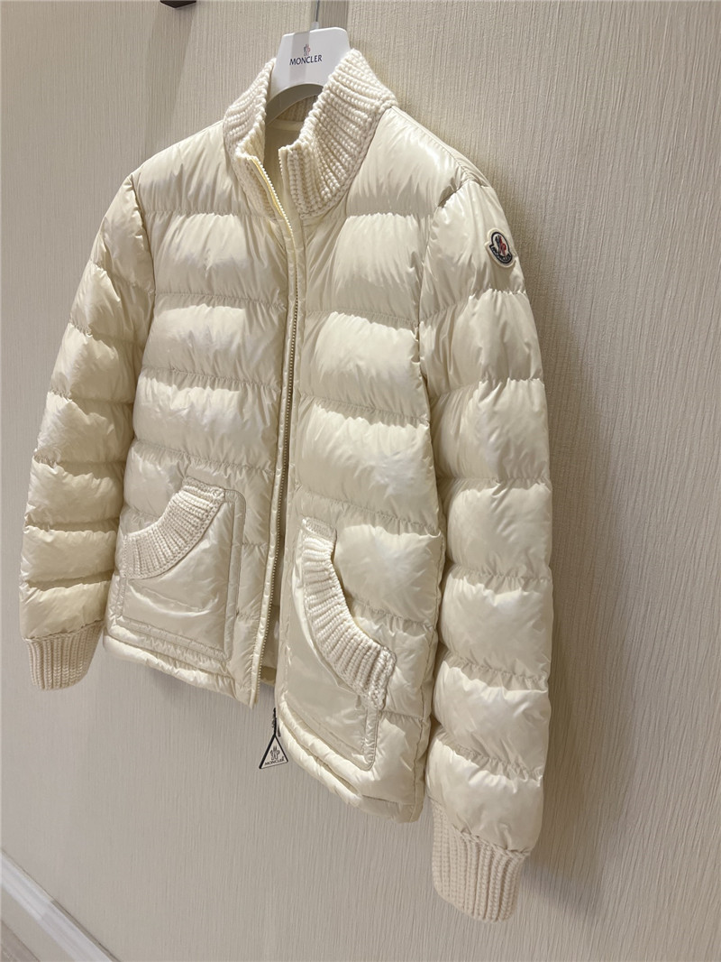 Moncler cream white down jacket
