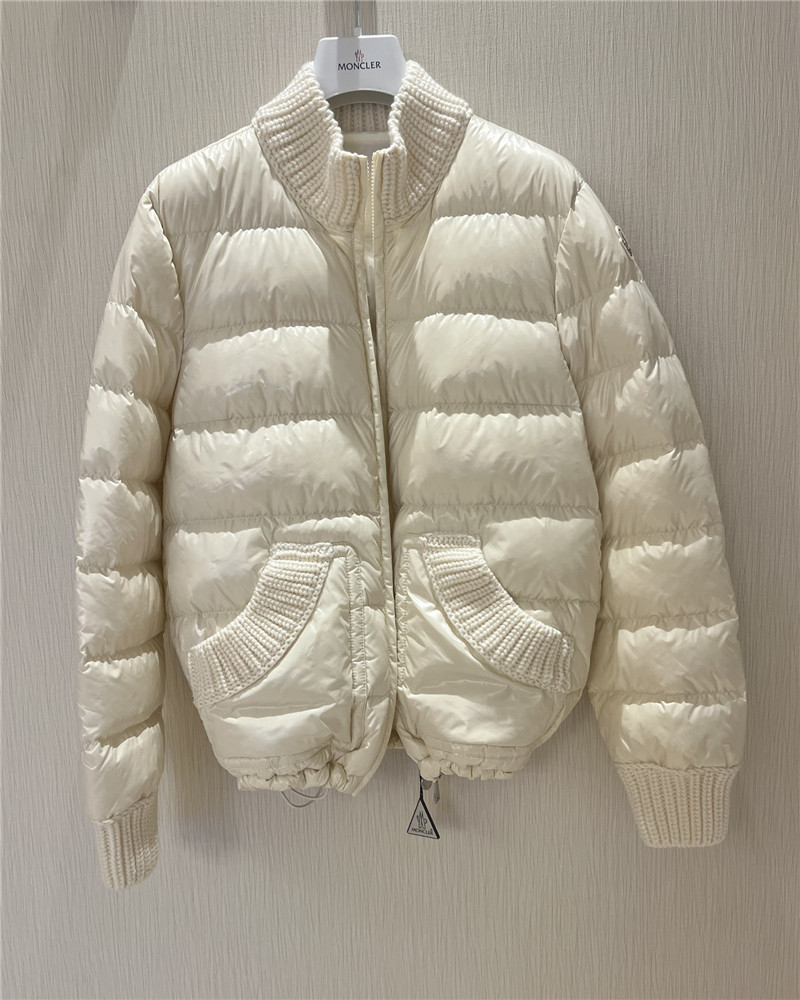 Moncler cream white down jacket