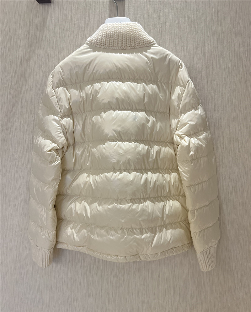 Moncler cream white down jacket