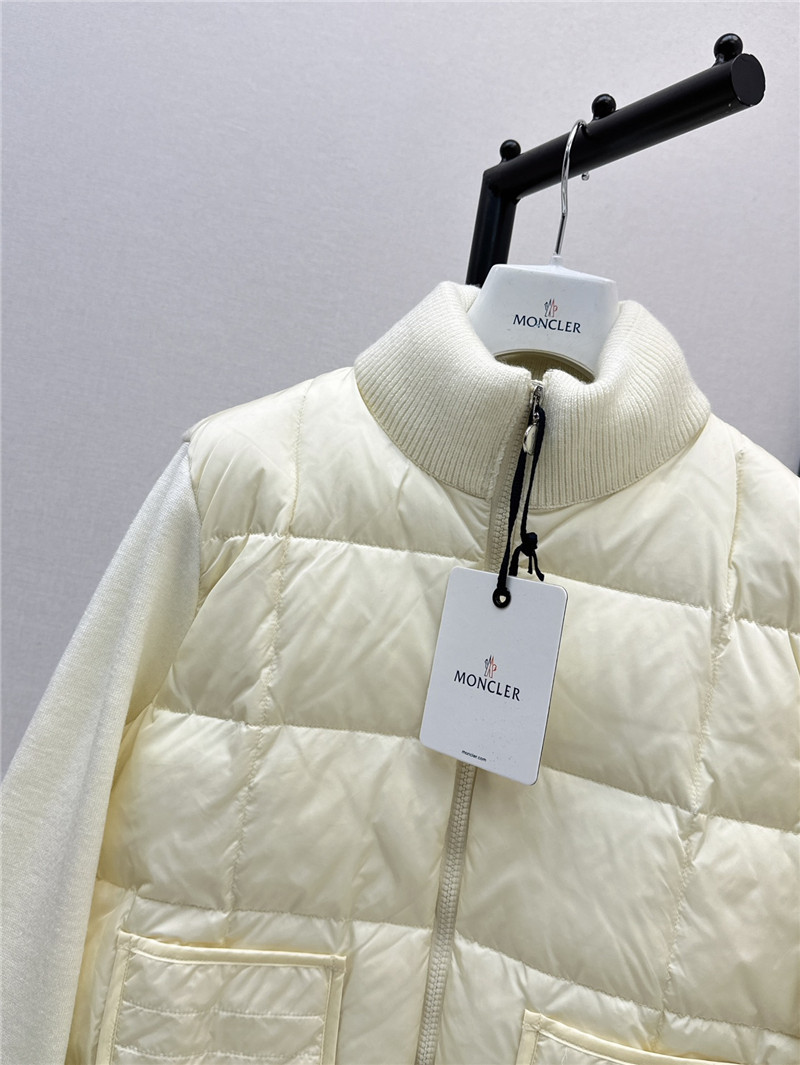 Moncler patchwork knitted down jacket