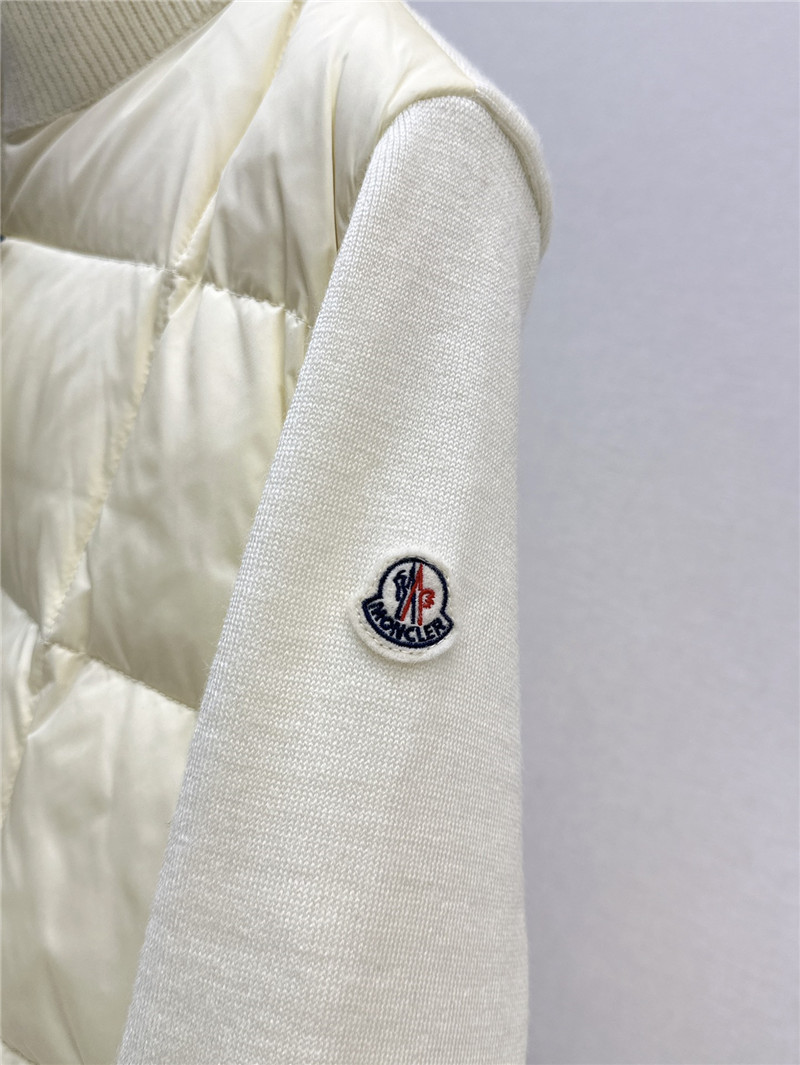 Moncler patchwork knitted down jacket