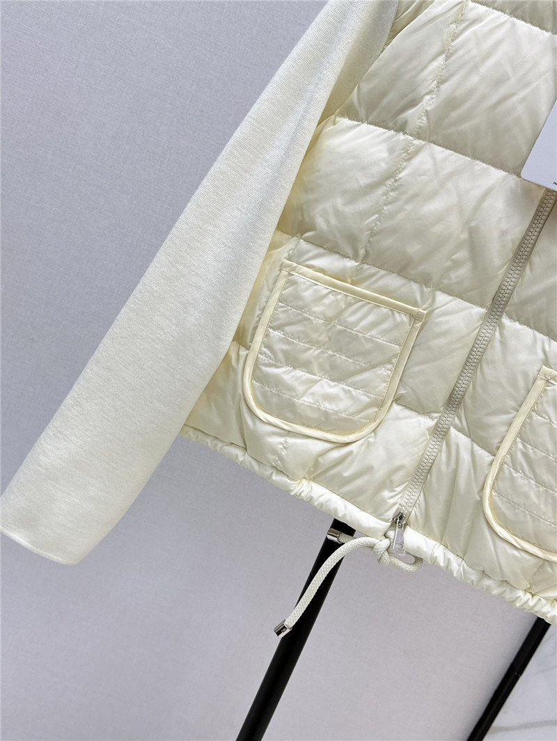 Moncler patchwork knitted down jacket