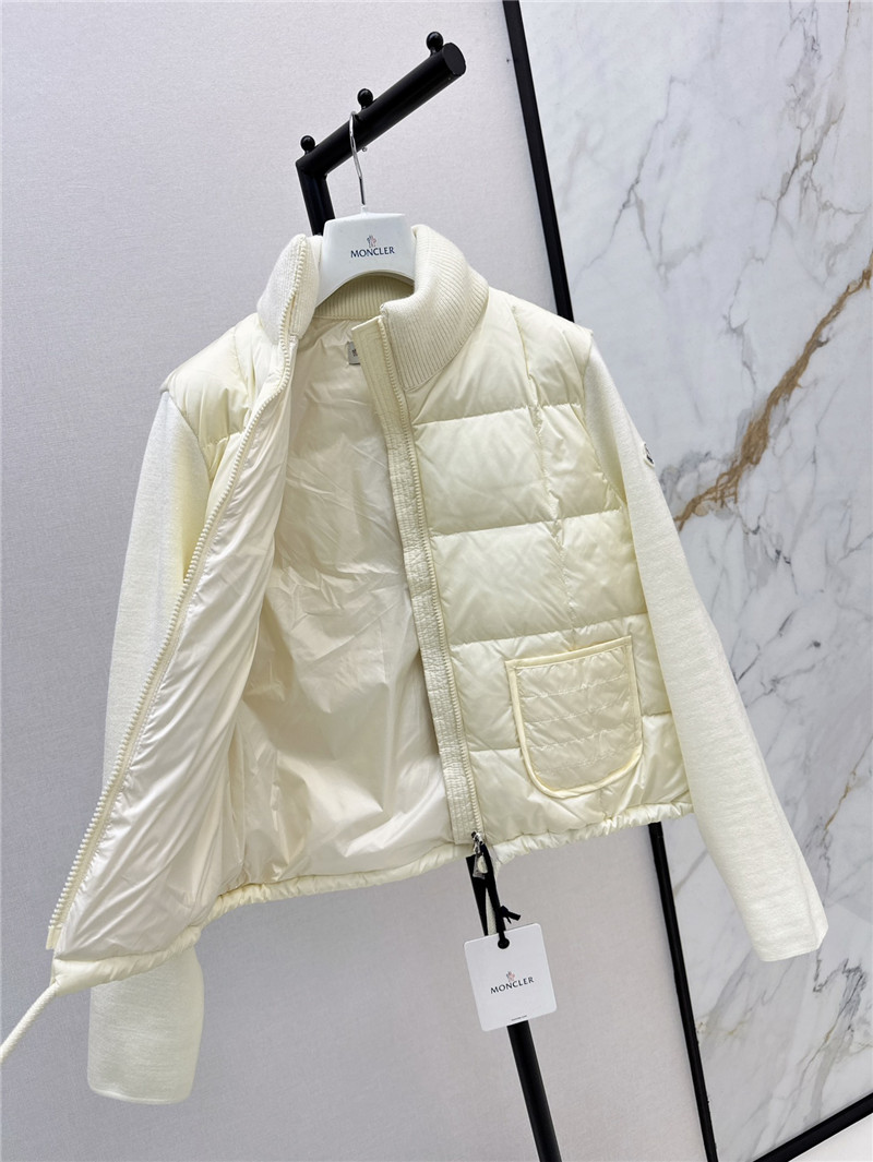 Moncler patchwork knitted down jacket