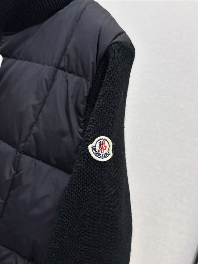 Moncler patchwork knitted down jacket