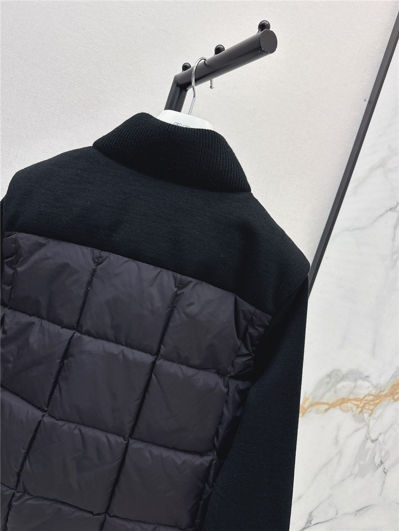Moncler patchwork knitted down jacket
