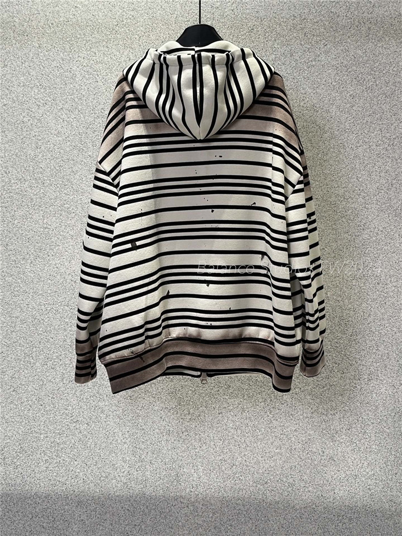 acne studios distressed zip-up sweatshirt