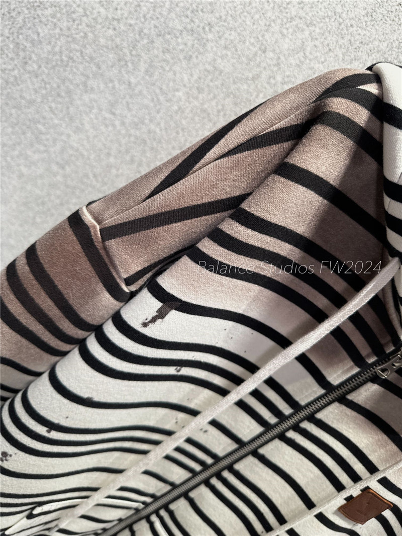 acne studios distressed zip-up sweatshirt