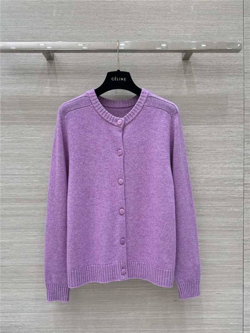 Ce1i*e purple cashmere cardigan
