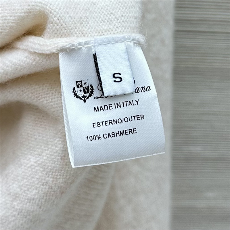 L0r0 P1ana classic baby cashmere cardigan white