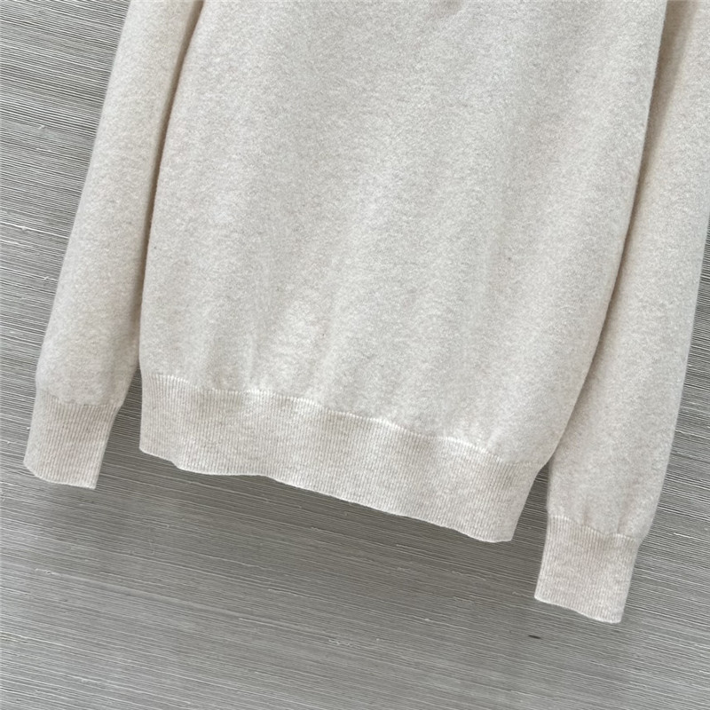 L0r0 P1ana cocooning polo sweatshirt white