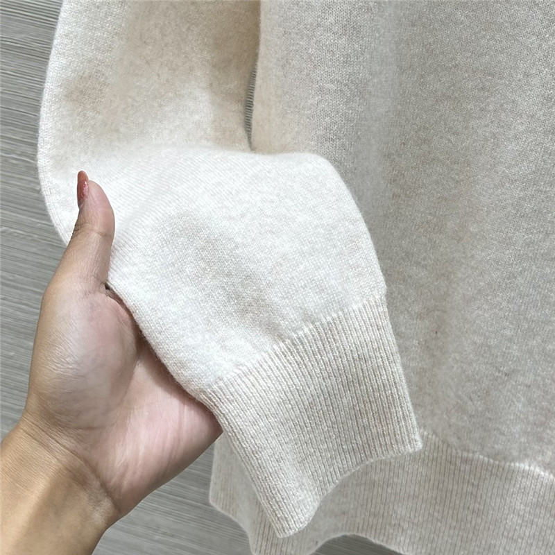 L0r0 P1ana cocooning polo sweatshirt white