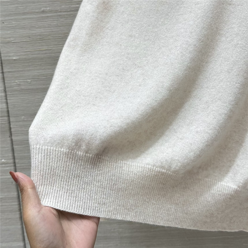 L0r0 P1ana cocooning polo sweatshirt white