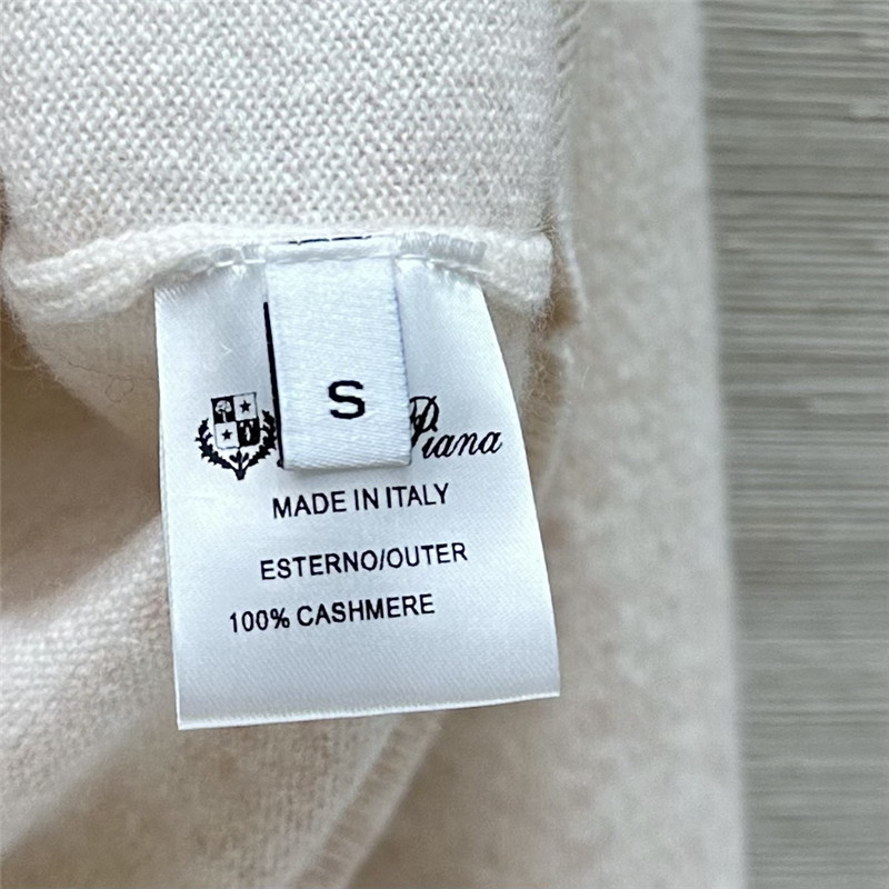 L0r0 P1ana cocooning polo sweatshirt white