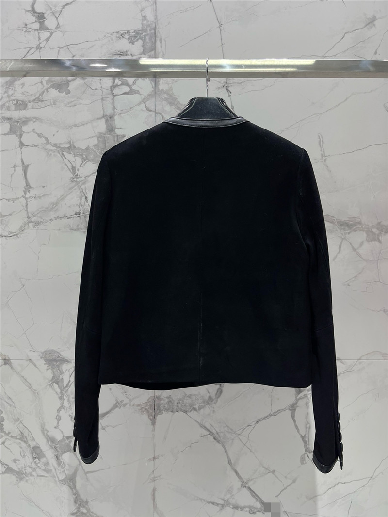 Ce1i*e patchwork leather jacket