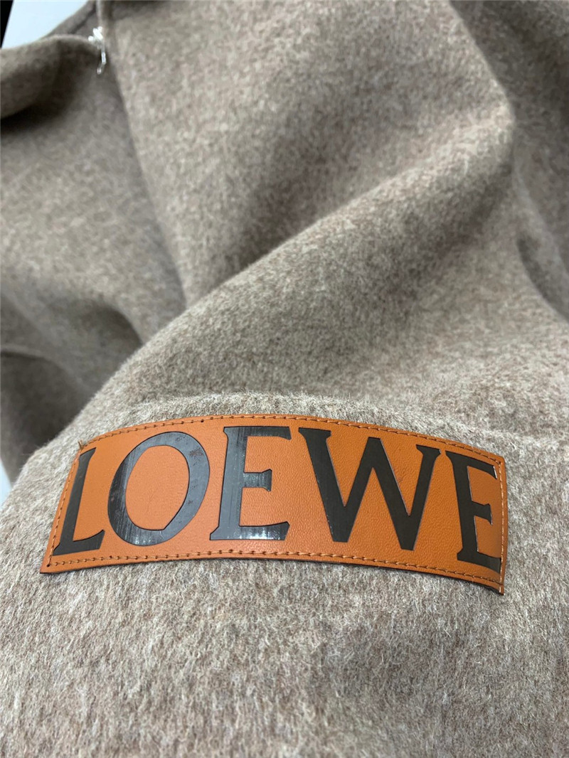 L0ew* hooded wool coat
