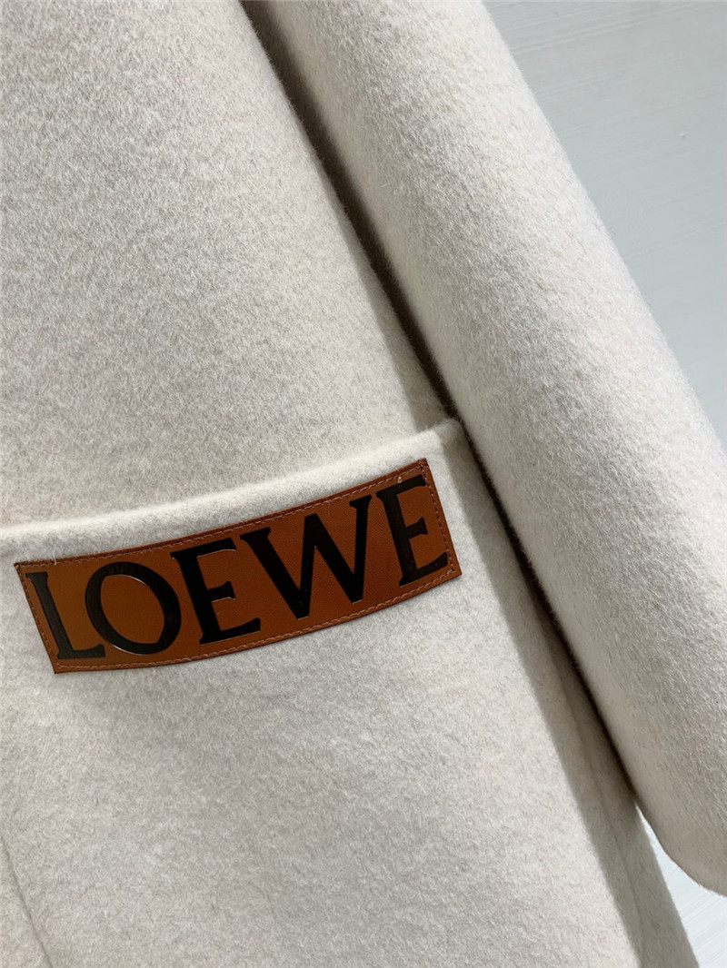 L0ew* hooded wool coat