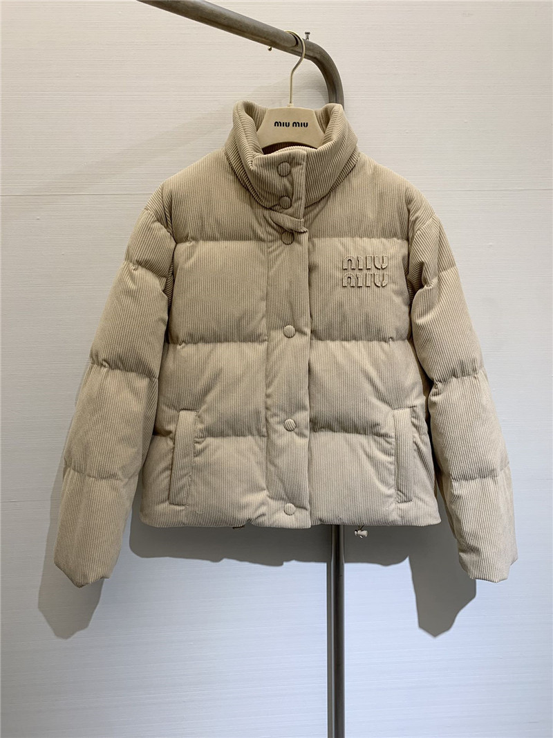 M1um1u corduroy down jacket