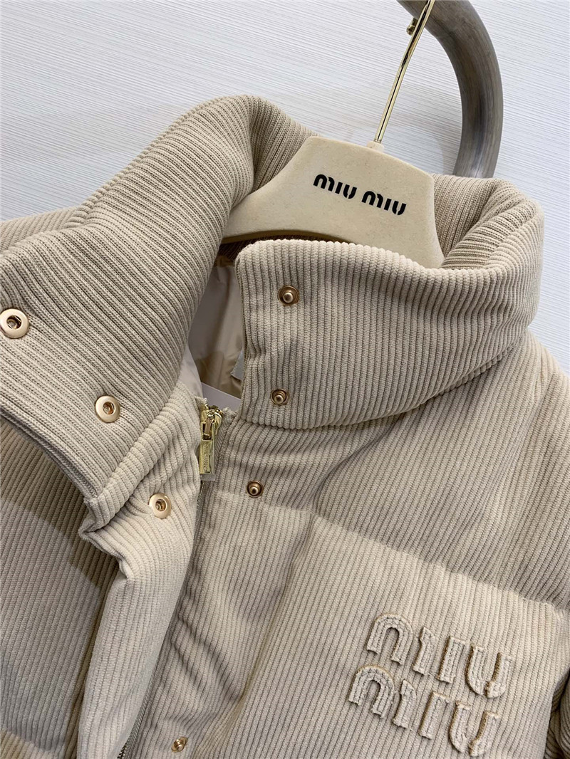 M1um1u corduroy down jacket