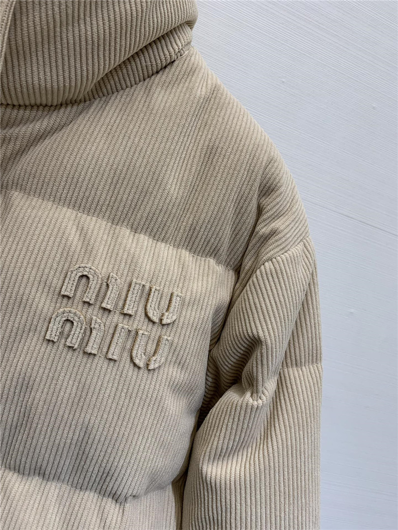 M1um1u corduroy down jacket