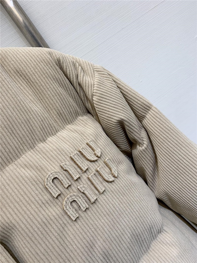 M1um1u corduroy down jacket