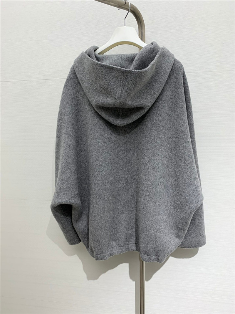 L0ew* hooded wool coat