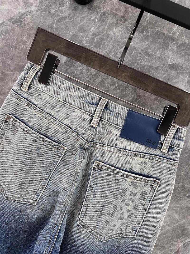 D10r rhinestone denim trousers