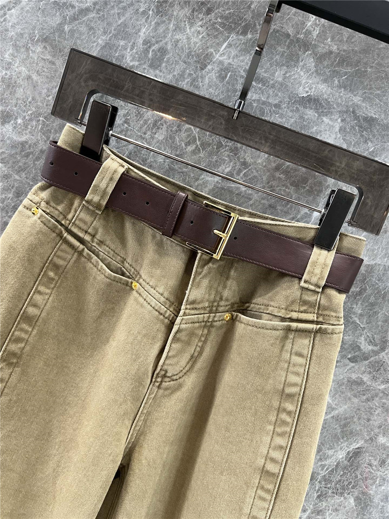 Ba1en*iaga twisted belted denim pant