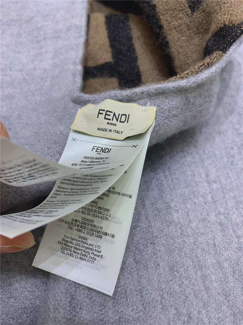 F**di wool and cashmere blend cape