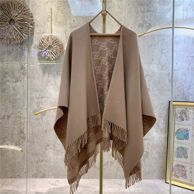 F**di wool and cashmere blend cape