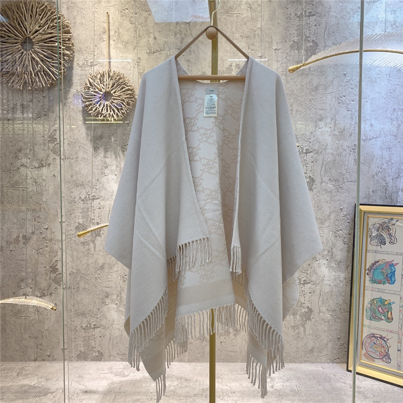 F**di wool and cashmere blend cape