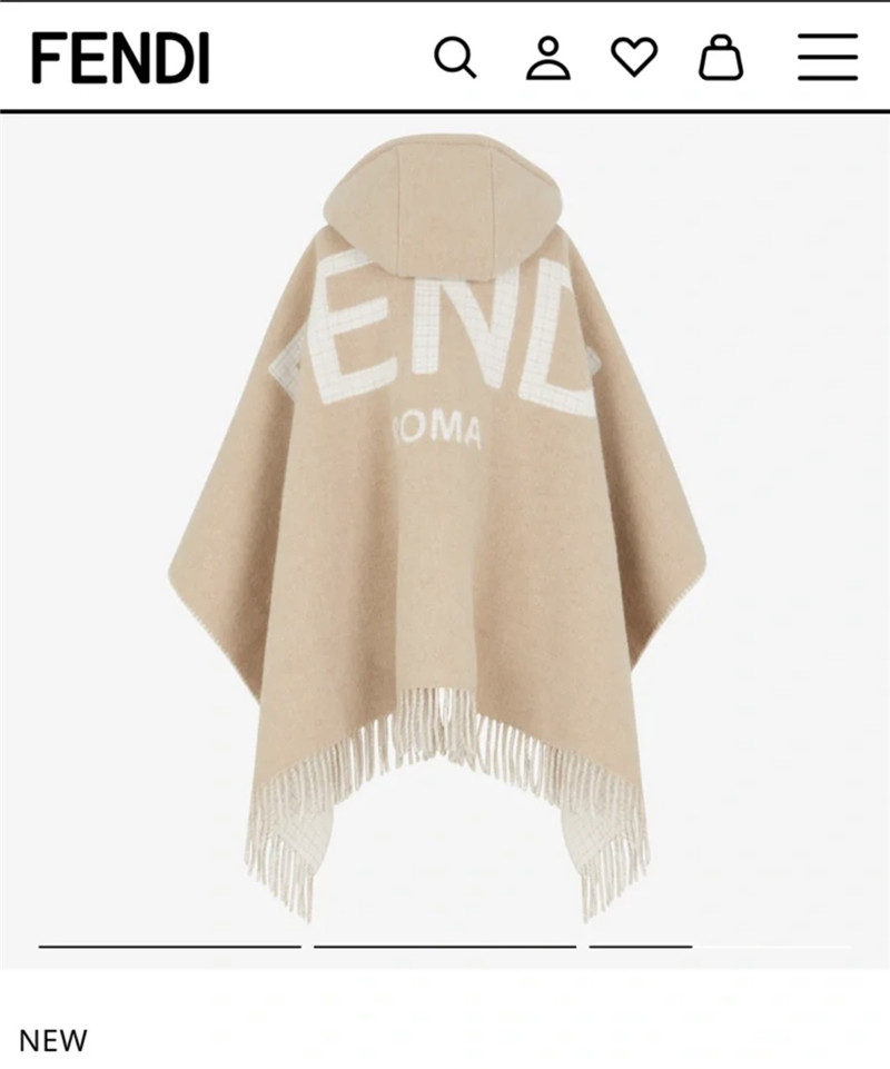 F**di roman check cape